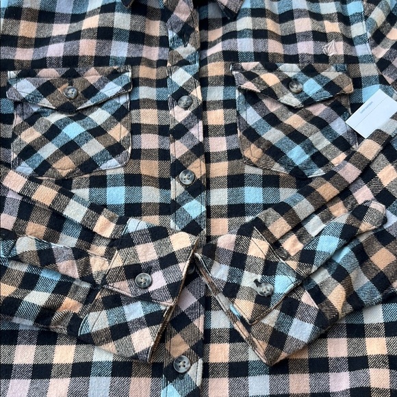 Volcom Kids Checkered Shirt - Blue, Brown, and Black - Picture 13 of 13